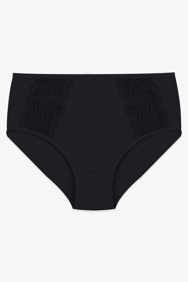 Kadın 3’lü Dantel Detaylı Pamuklu Külot XL/2XL - Çok Renkli