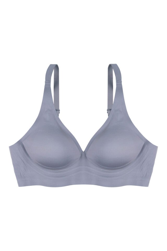Kadın Balensiz Lazer Dikişsiz Pedli Sütyen Mavi - 85B