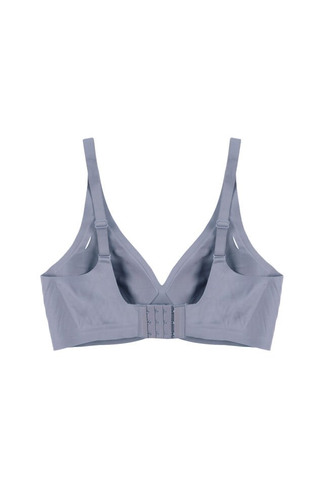 Kadın Balensiz Lazer Dikişsiz Pedli Sütyen Mavi - 90B