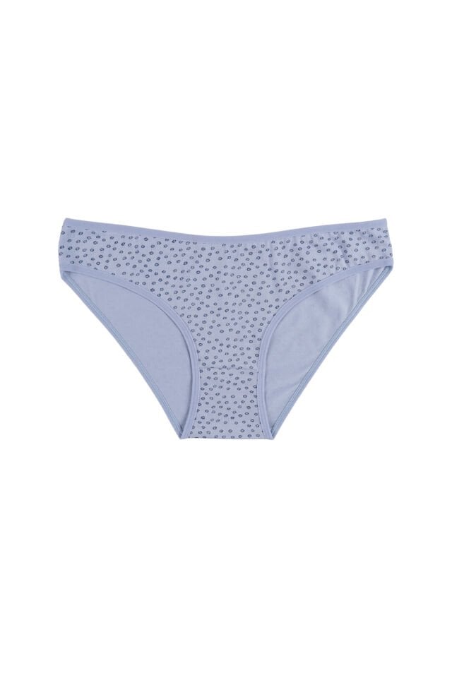 Kadın 3'lü Pamuklu Basic Külot Lacivert - Mavi - L/XL