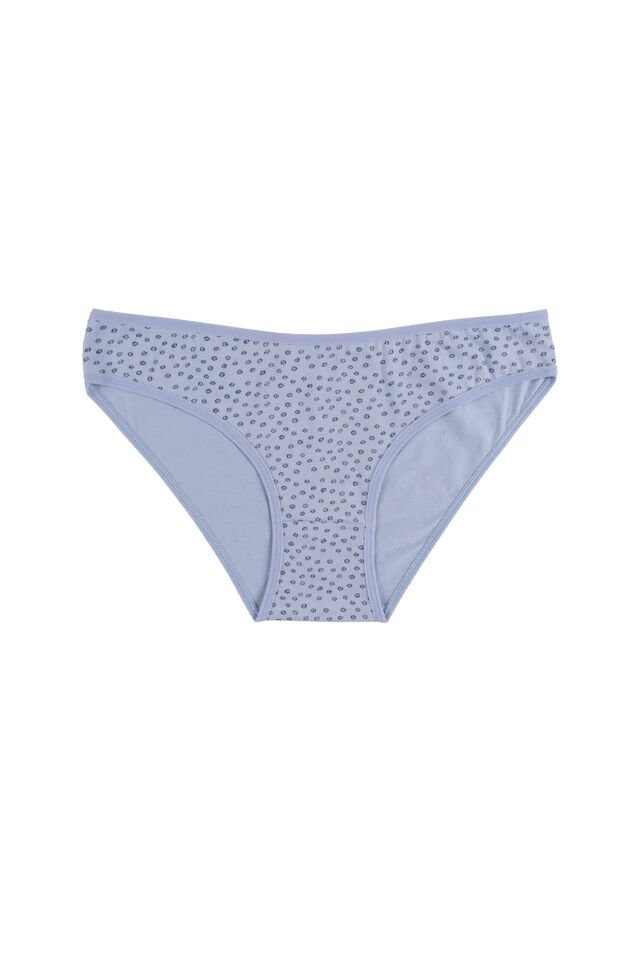 Kadın 3'lü Pamuklu Basic Külot Lacivert - Mavi - L - XL