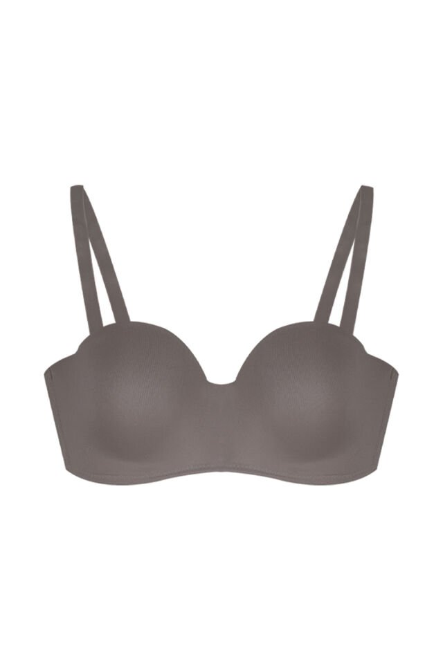 Çok Renkli 3'lü Dantelli Micro Kaplı Straplez Sütyen Pembe - Ten - 95B