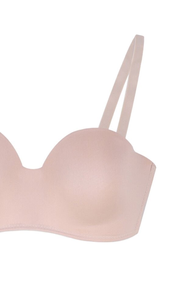 Çok Renkli 3'lü Dantelli Micro Kaplı Straplez Sütyen 95B