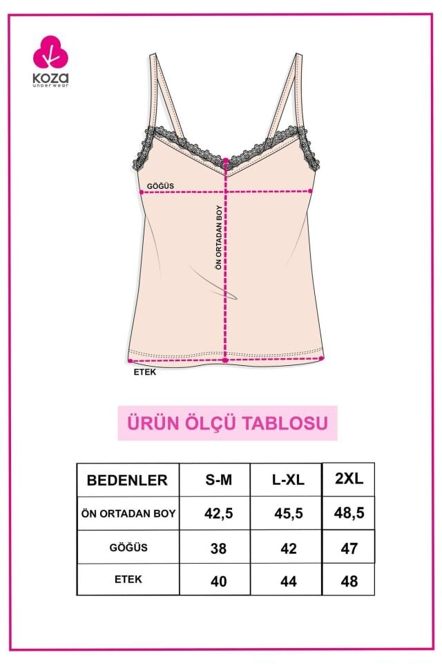 Kadın 2'li Ip Askılı Dantelli - Ayar Halkalı Atlet Siyahyesil - L/XL - Siyahyesil - L/XL
