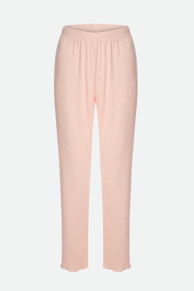 Kadın Pamuklu 3'lü Yeşil Fiyonklu Kaşkorse Pijama Takımı S - Pembe