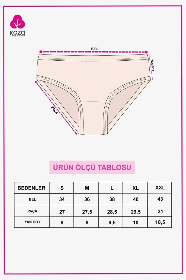 Kadın Pamuklu 5'li Basic Hipster Külot KO6000KTL-1 Ten - XL