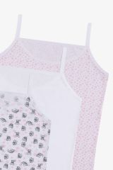 Kız Çocuk 3'lü Penguen Desenli Pamuklu Atlet