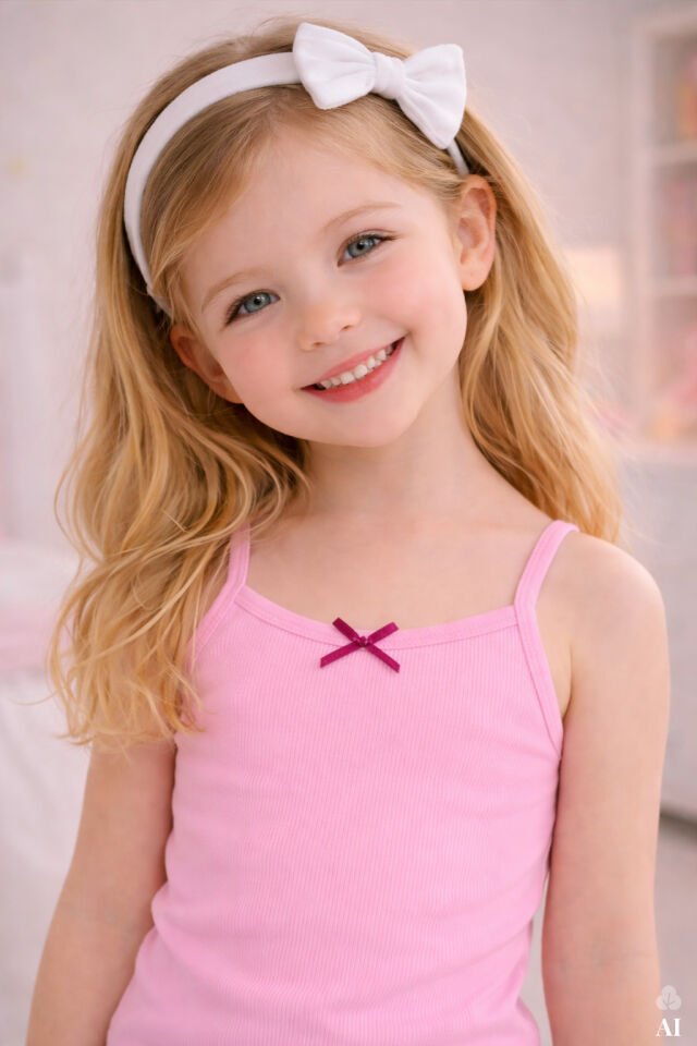 Kız Çocuk Pamuklu Fiyonklu Askılı Şortlu Pijama Takımı Pembe - 9-10 Yaş