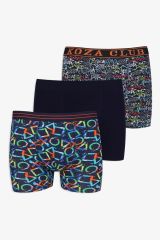 Erkek 3'lü Pamuklu Likralı Boxer