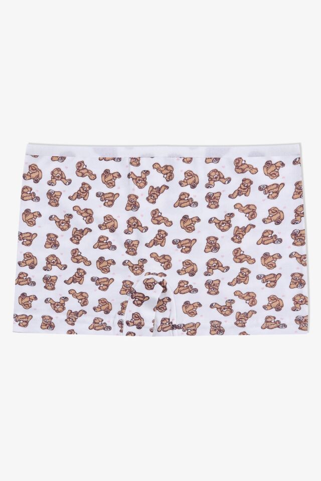 Kız Çocuk 3'lü Desenli Boxer 1052-31 - 9-11 Yaş