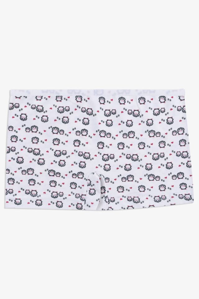 Kız Çocuk 3'lü Desenli Boxer 1052-30 - 3-5 Yaş