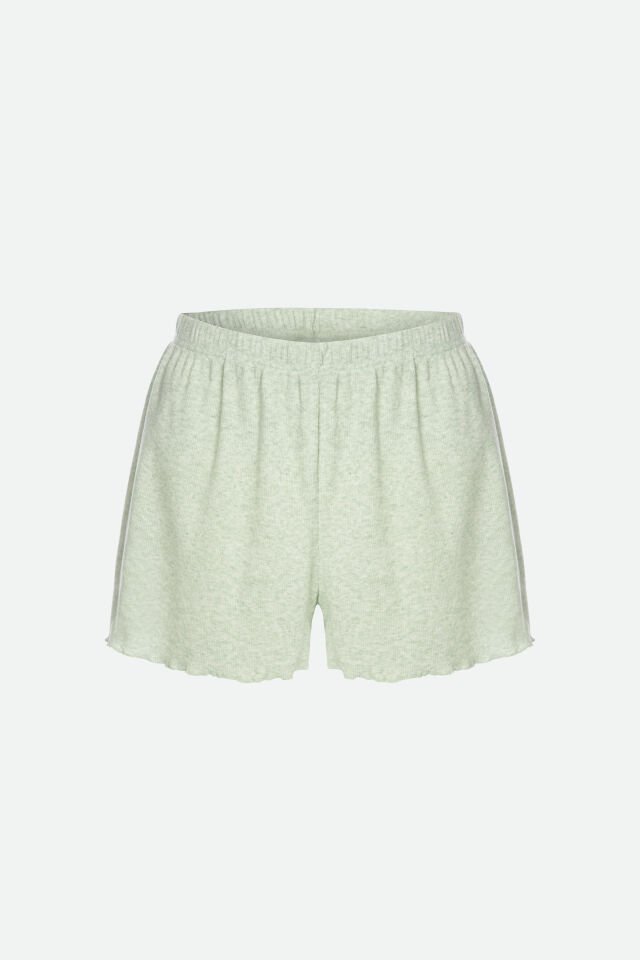 Kadın Pamuklu 3'lü Yeşil Fiyonklu Kaşkorse Pijama Takımı L - Yeşil