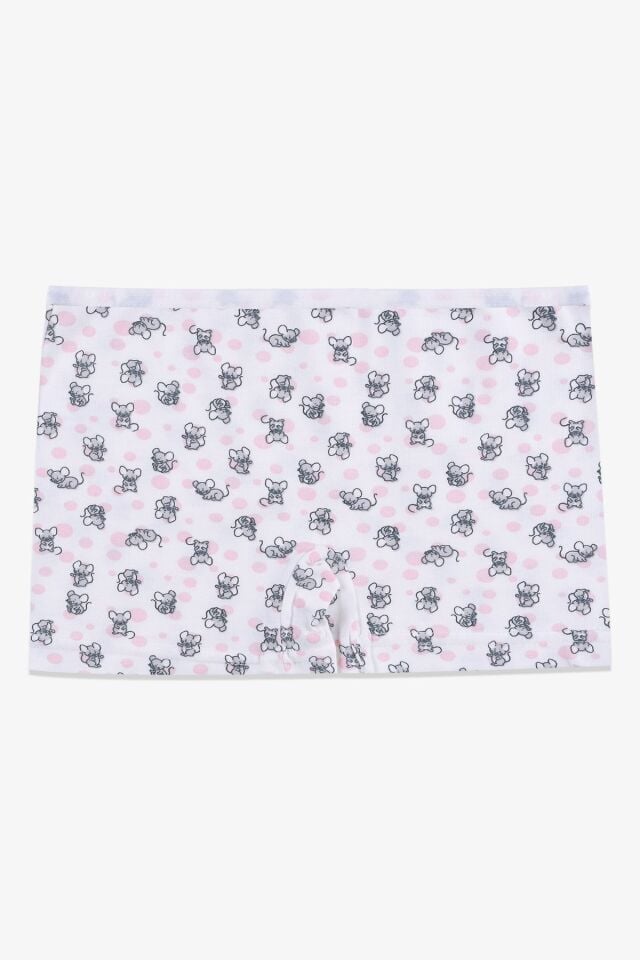 Kız Çocuk 3'lü Desenli Boxer 1052-27 - 3-5 Yaş