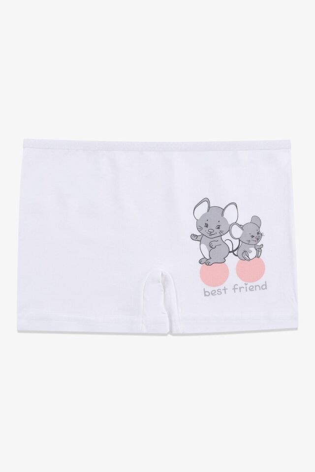 Kız Çocuk 3'lü Desenli Boxer 1052-27 - 3-5 Yaş