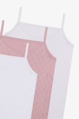 Kız Çocuk 3'lü Jakarlı İp Askılı Atlet