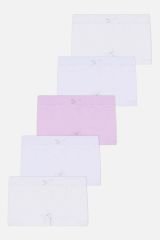 Kız Çocuk 5'li Pamuklu Dantel Detaylı Boxer