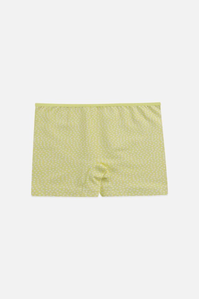 Kız Çocuk 3'lü Desenli Boxer 1052-26 - 5-7 Yaş