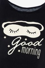 Kadın Yumuşak Dokulu Sıfır Kollu Kaprili Pijama Takımı