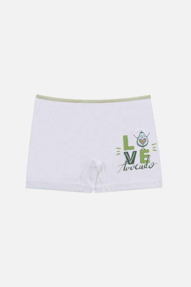 Kız Çocuk 3'lü Desenli Boxer 1052-19 - 3-5 Yaş