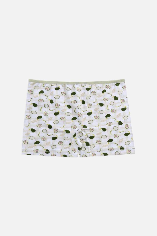 Kız Çocuk 3'lü Desenli Boxer 1052-19 - 7-9 Yaş
