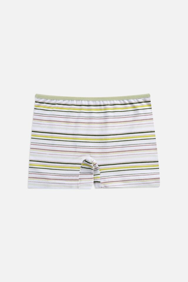 Kız Çocuk 3'lü Desenli Boxer 1052-19 - 7-9 Yaş