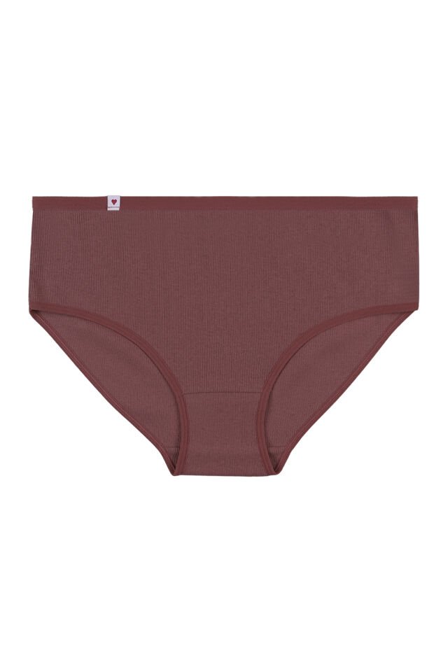 Kadın Bato 3lü Pamuklu Etiket Detaylı Fitilli Ribana Külot