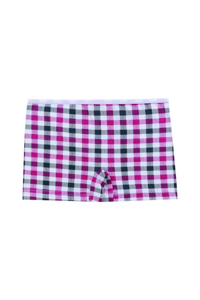 Kız Çocuk 3'lü Desenli Boxer Gri -  Beyaz - 9- 11 Yaş