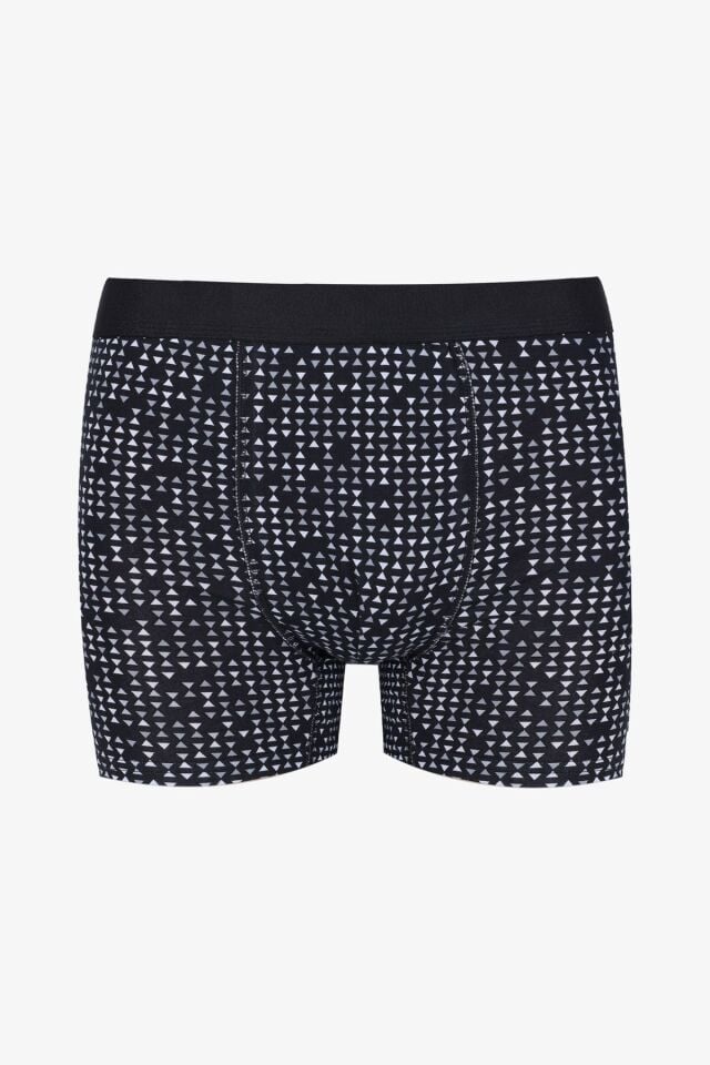 Erkek 3'lü Pamuklu Likralı Boxer KO9003BX-18 Gri Melanj-Etnik-Siyah - XL - KO9003BX-18 Gri Melanj-Etnik-Siyah - XL