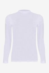 Kadın Uzun Kollu Likralı Pamuklu Yarım Balıkçı Body