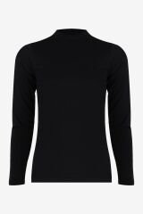 Kadın Uzun Kollu Likralı Pamuklu Yarım Balıkçı Body