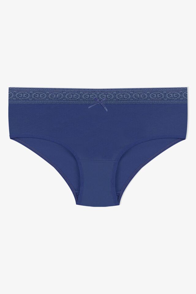 Kadın Dantel Detaylı Atlet Külot Takım KO2001TKM-1 İndigo - L/XL