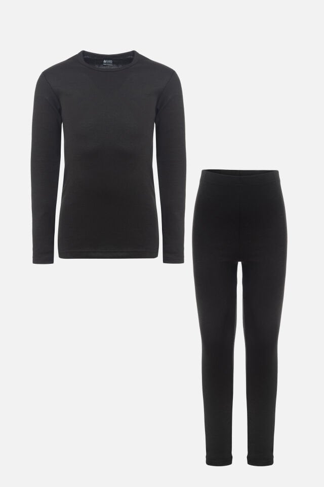 Çocuk Kışlık Siyah Termal Takım