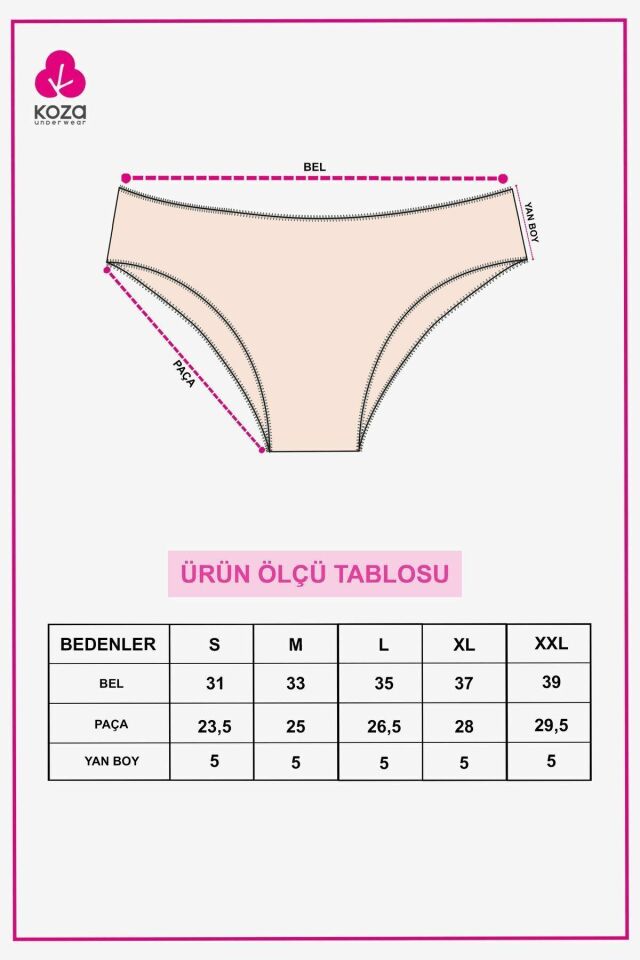 Kadın 7'li İzsiz İnce Lastikli Külot