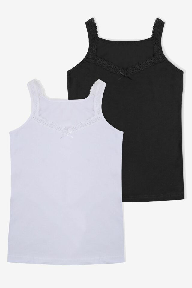 Kadın 2'li Dantel Detaylı Atlet