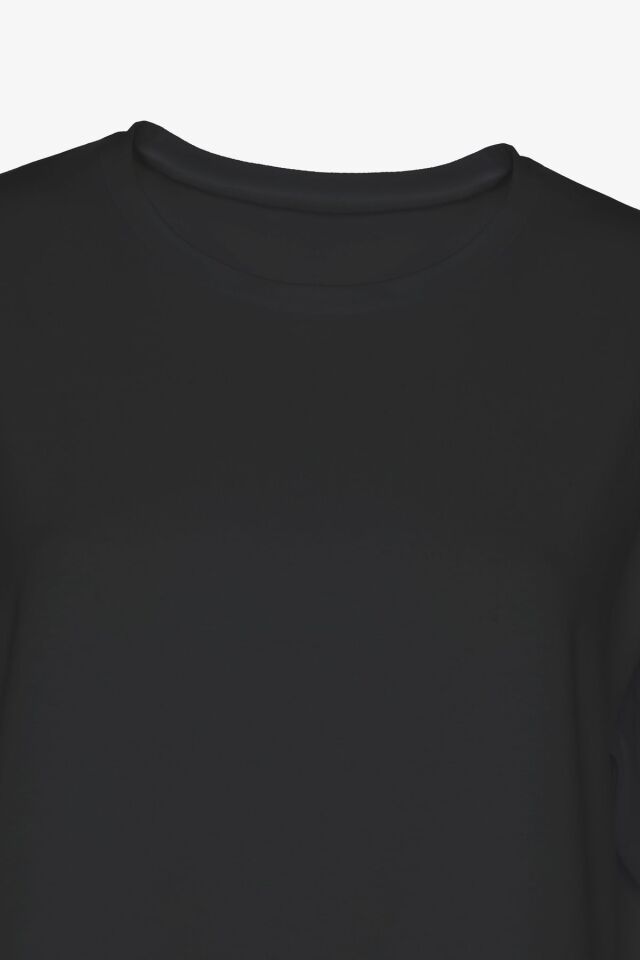 Kadın Pamuklu Basic Oversize T-Shirt Siyah - M/L - Siyah - M/L