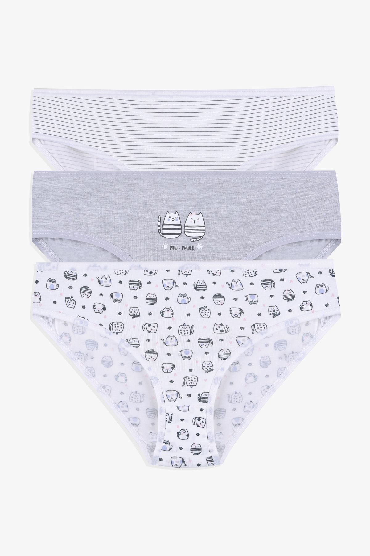 Kız Çocuk 3'lü Sevimli Fare Desenli Slip 1050-136 - 9-11 Yaş - 1050-136 - 9-11 Yaş