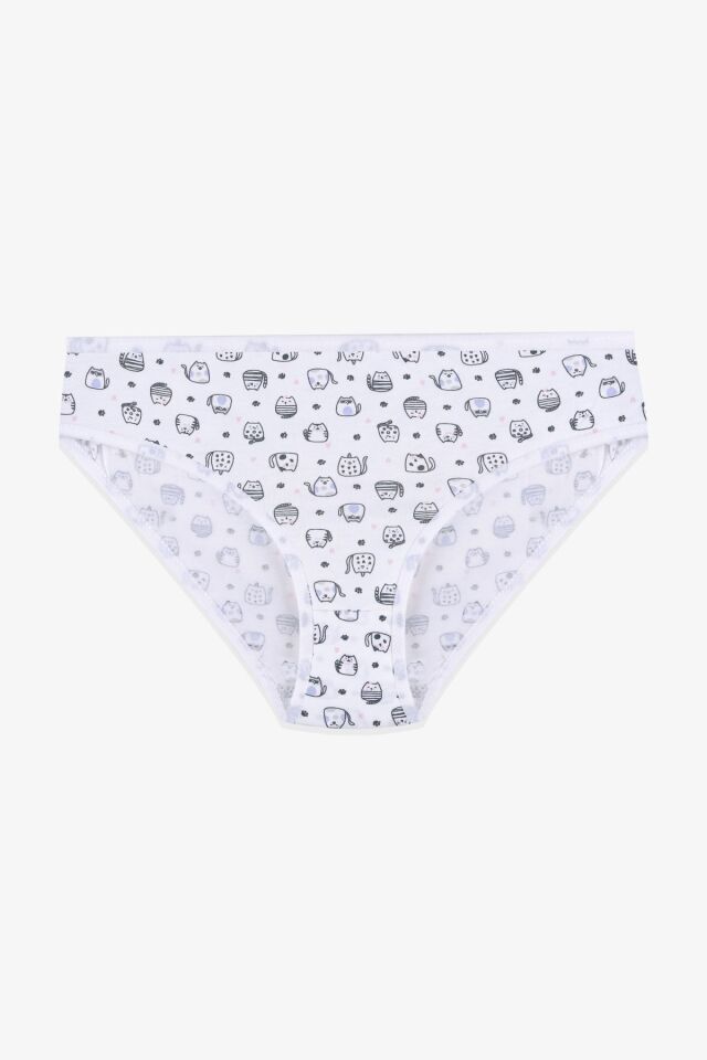 Kız Çocuk 3'lü Sevimli Fare Desenli Slip 1050-136 - 5-7 Yaş - 1050-136 - 5-7 Yaş