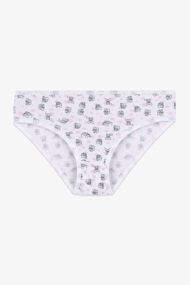 Kız Çocuk 3'lü Sevimli Fare Desenli Slip 1050-134 - 9-11 Yaş - 1050-134 - 9-11 Yaş