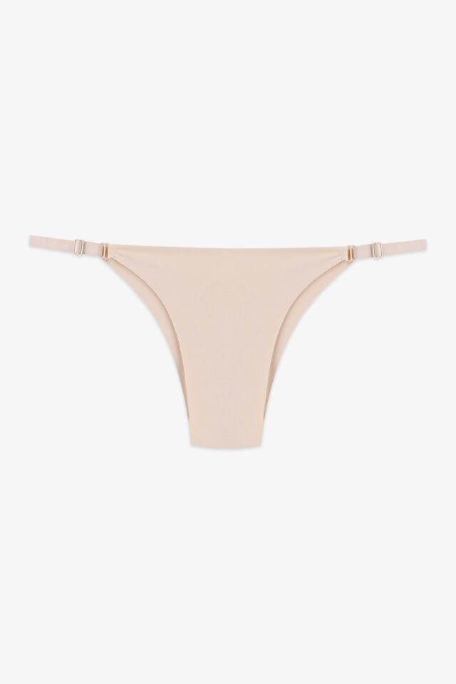 Kadın Ayarlanabilir Lastikli Mikro Slip Siyah -  Ten - L - XL