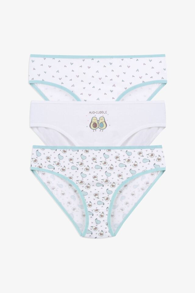 Kız Çocuk 3'lü Sevimli Fare Desenli Slip 1050-131 - 3-5 Yaş - 1050-131 - 3-5 Yaş
