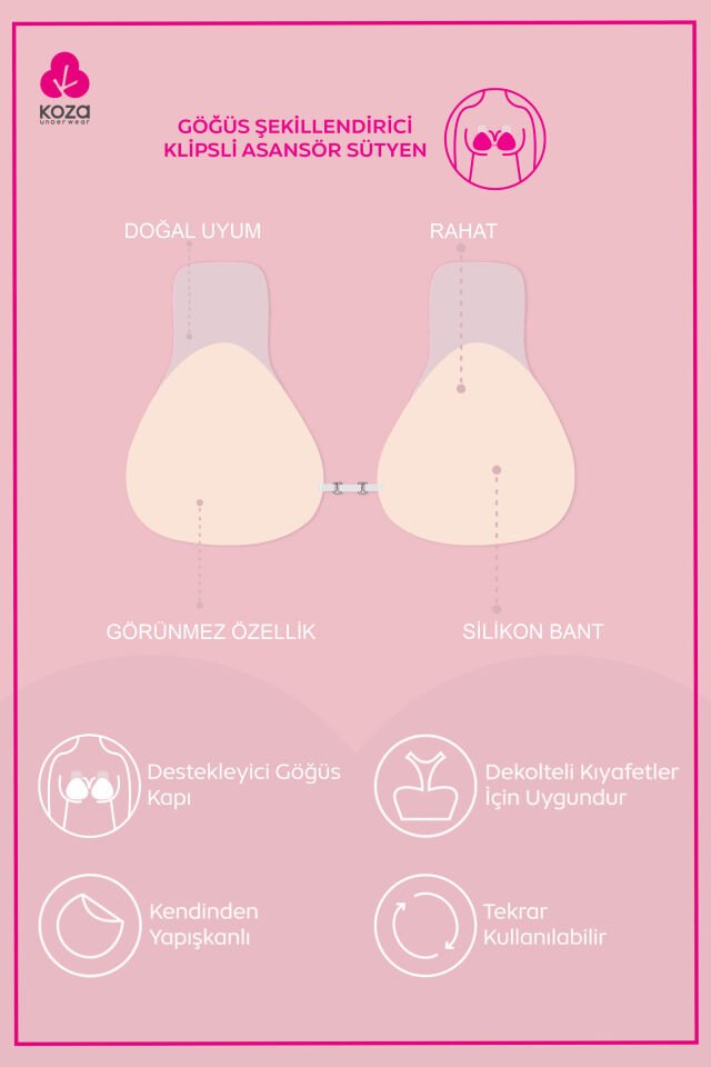 Göğüs Şekillendirici Asansör Sütyen L/XL - Krem