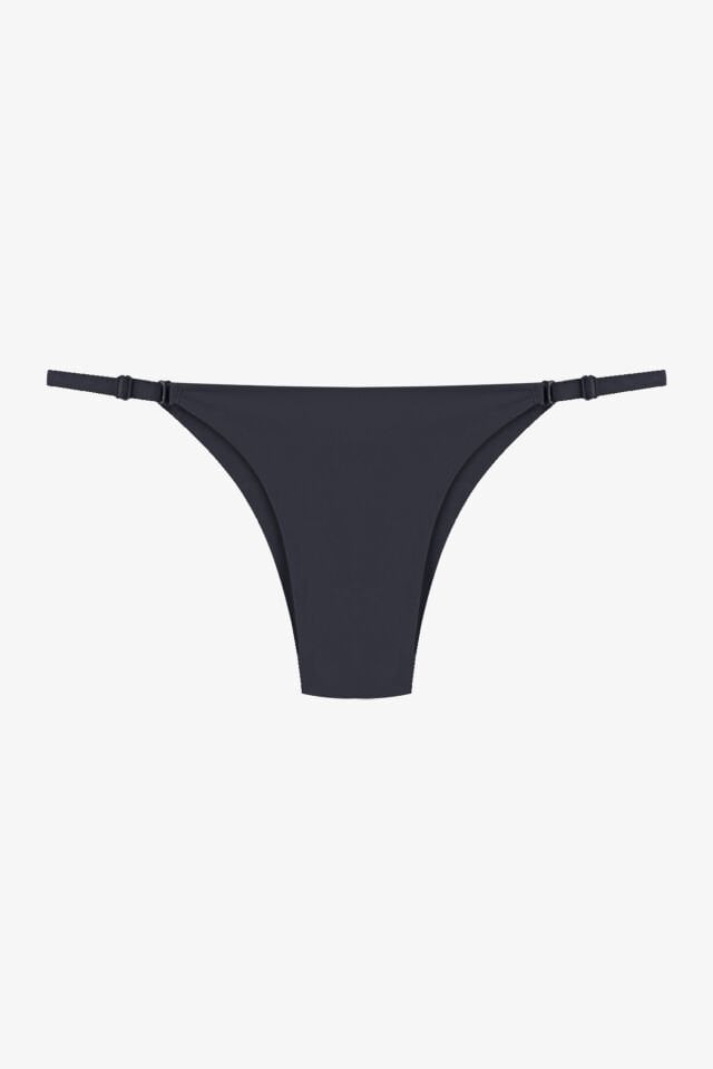 Kadın Ayarlanabilir Lastikli Mikro Slip Siyah -  Ekru - 2XL