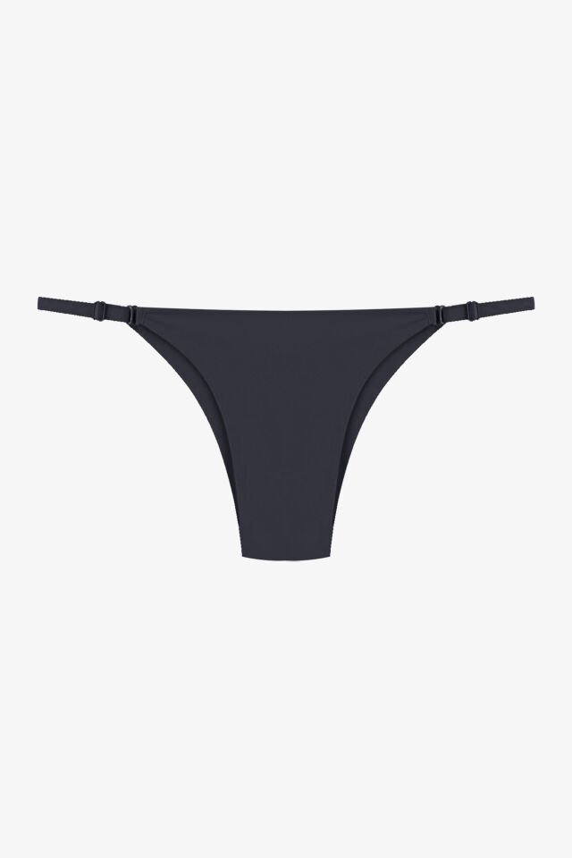 Kadın Ayarlanabilir Lastikli Mikro Slip Siyah -  Ekru - 2XL