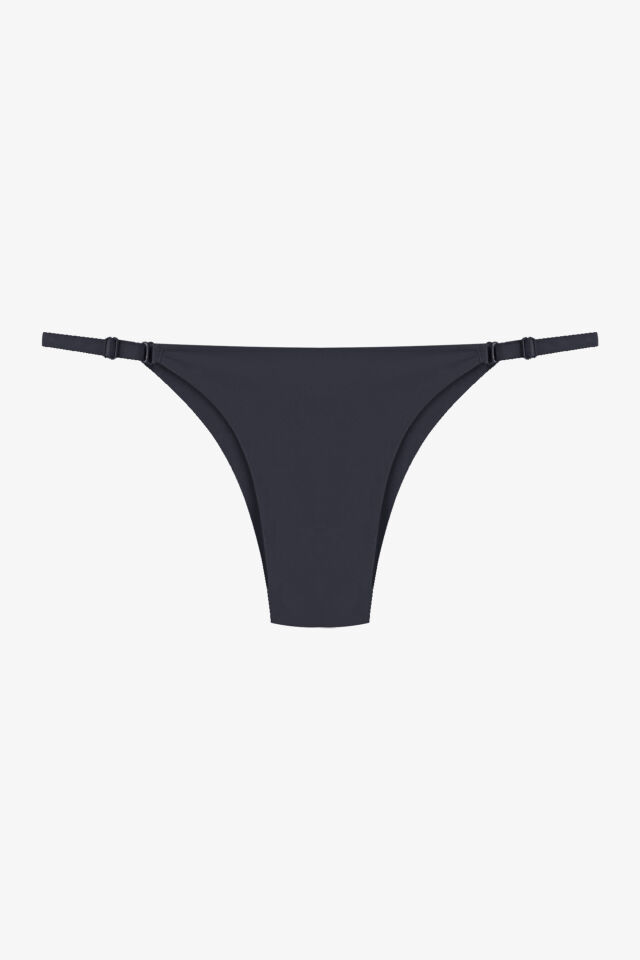 Kadın Ayarlanabilir Lastikli Mikro Slip Siyah -  Ekru - 2XL