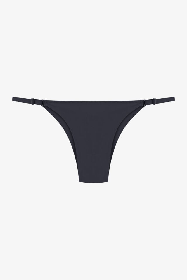 Kadın Ayarlanabilir Lastikli Mikro Slip Siyah -  Ekru - 2XL