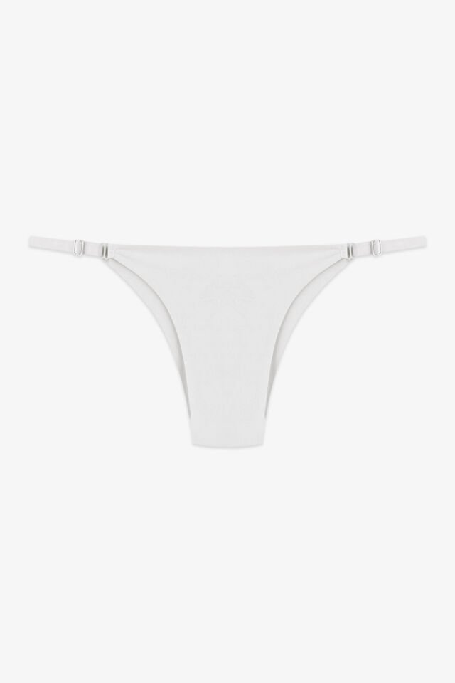 Kadın Ayarlanabilir Lastikli Mikro Slip Siyah -  Ekru - 2XL