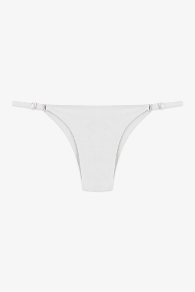 Kadın Ayarlanabilir Lastikli Mikro Slip Siyah -  Ekru - 2XL