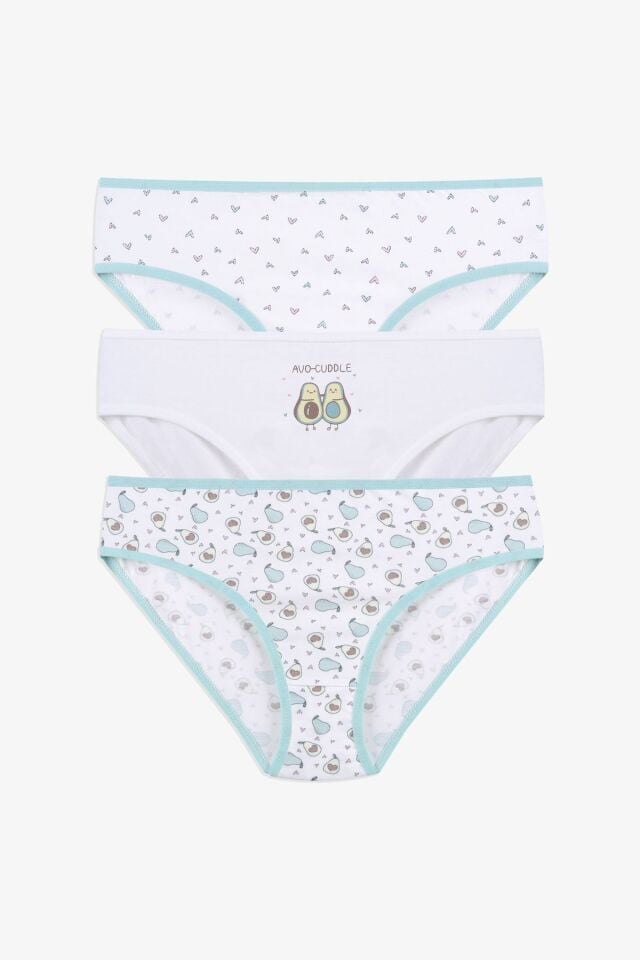 Kız Çocuk 3'lü Sevimli Fare Desenli Slip 1050-131 - 9-11 Yaş - 1050-131 - 9-11 Yaş