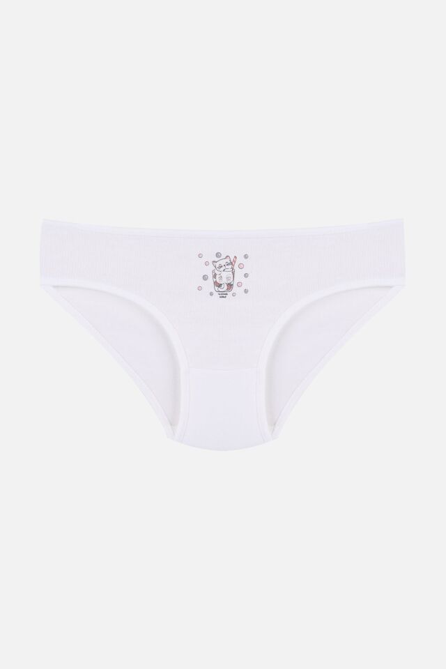 Kız Çocuk 3'lü Sevimli Fare Desenli Slip 1050-117 - 7-8 Yaş - 1050-117 - 7-8 Yaş