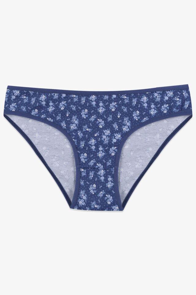 Kadın 7'li Desenli Pamuklu Likralı Külot 11085-185 - L/XL